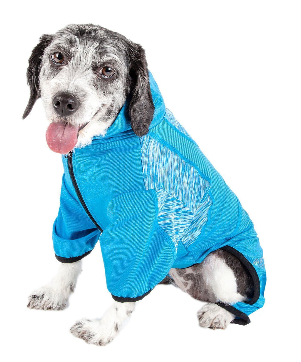 Active Pawsterity Mediumweight 4-Way-Stretch Yoga Fitness Dog Tracksuit Hoodie