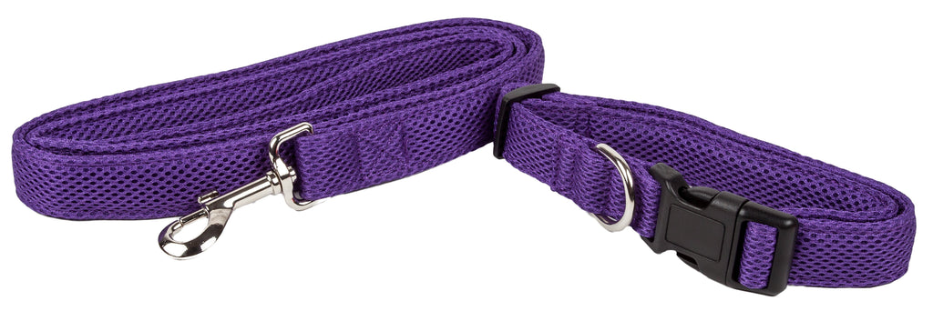 Aero Mesh 2-in-1 Breathable Adjustable Dual-Sided Mesh Dog Leash and Collar Set
