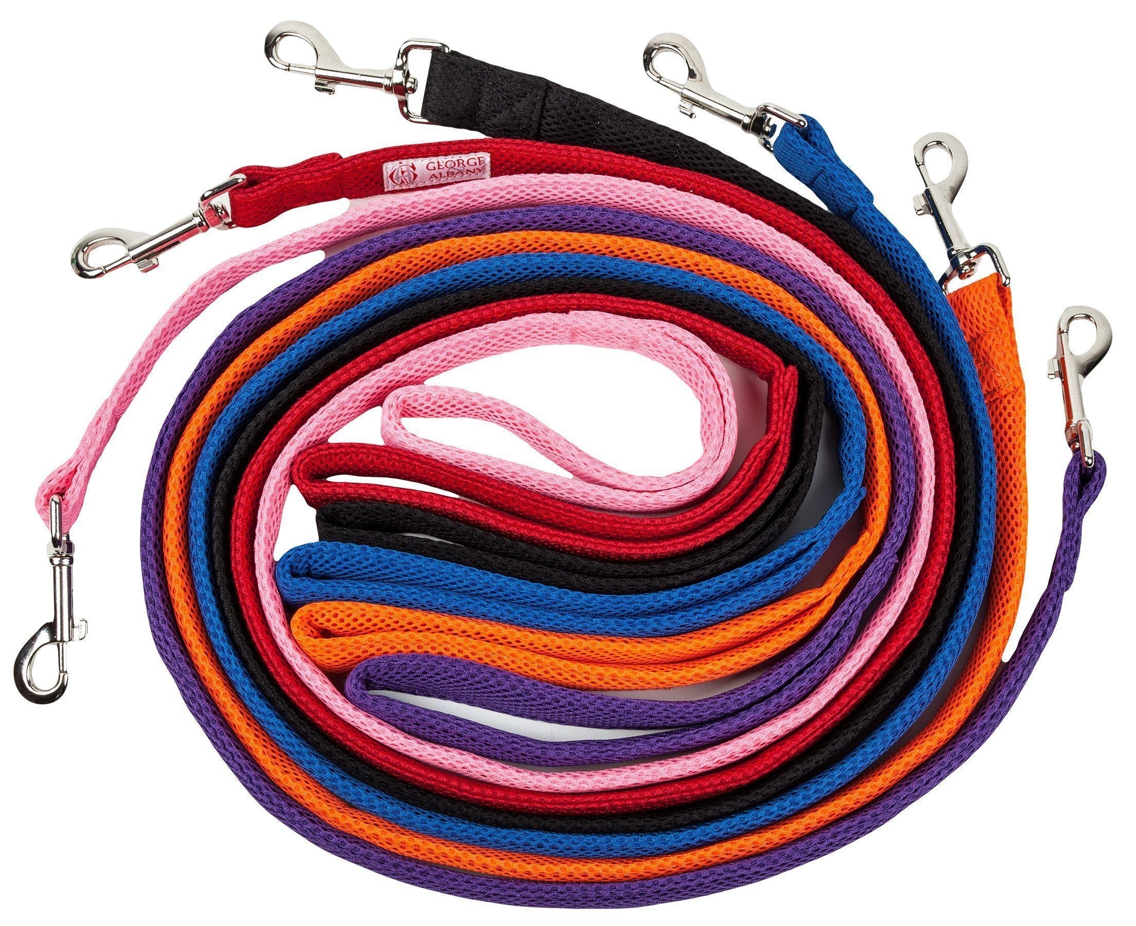 Aero Mesh Breathable Adjustable Dual-Sided Mesh Dog Leash – Multiple Colors