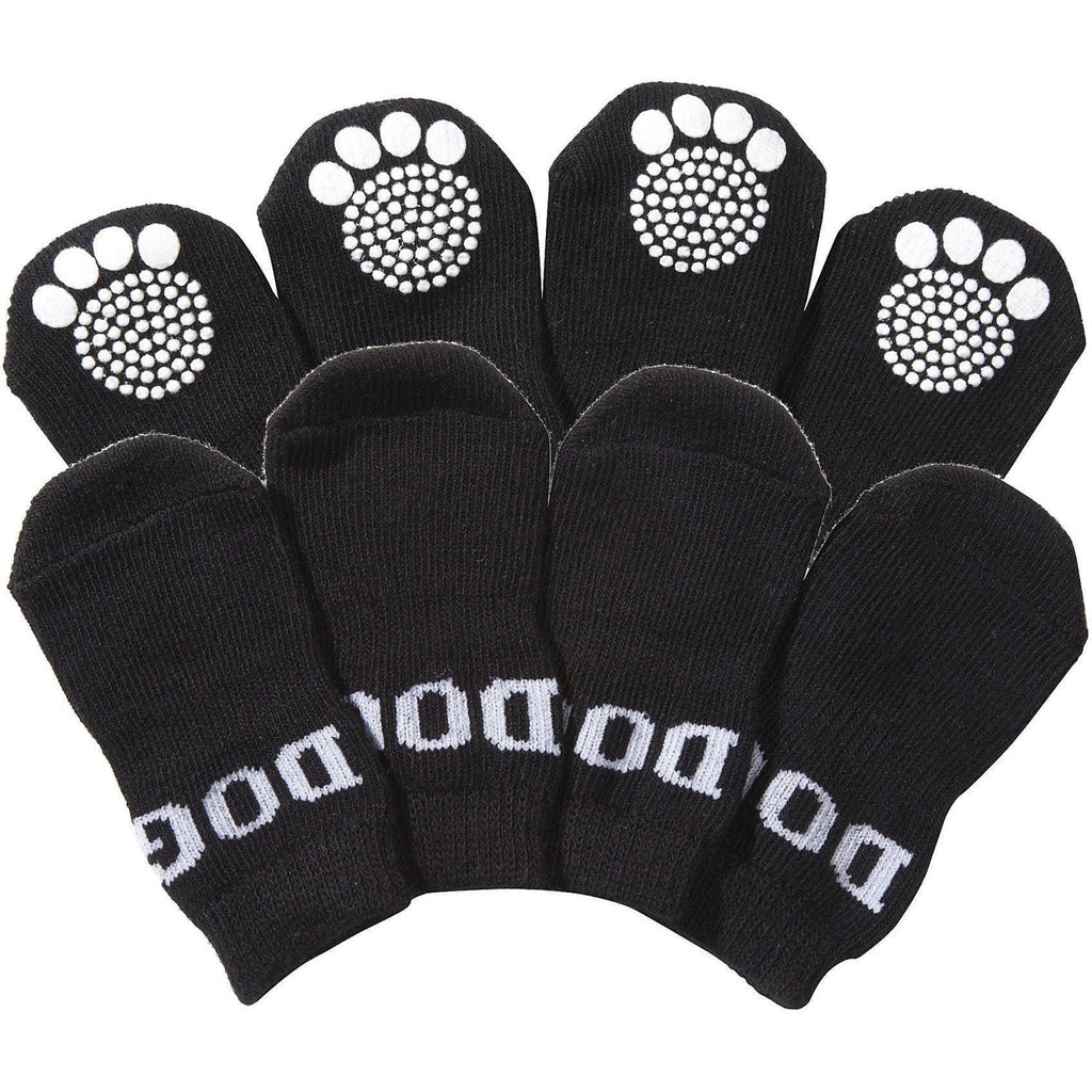 Anti-Slip Rubberized Gripped Breathable Stretch Dog Socks – Set of 4