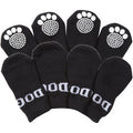 Anti-Slip Rubberized Gripped Breathable Stretch Dog Socks – Set of 4