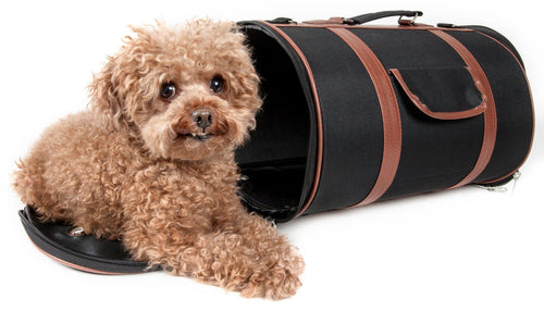 Bark Avenue Cylindrical Airline Approved Fashion Designer Pet Carrier