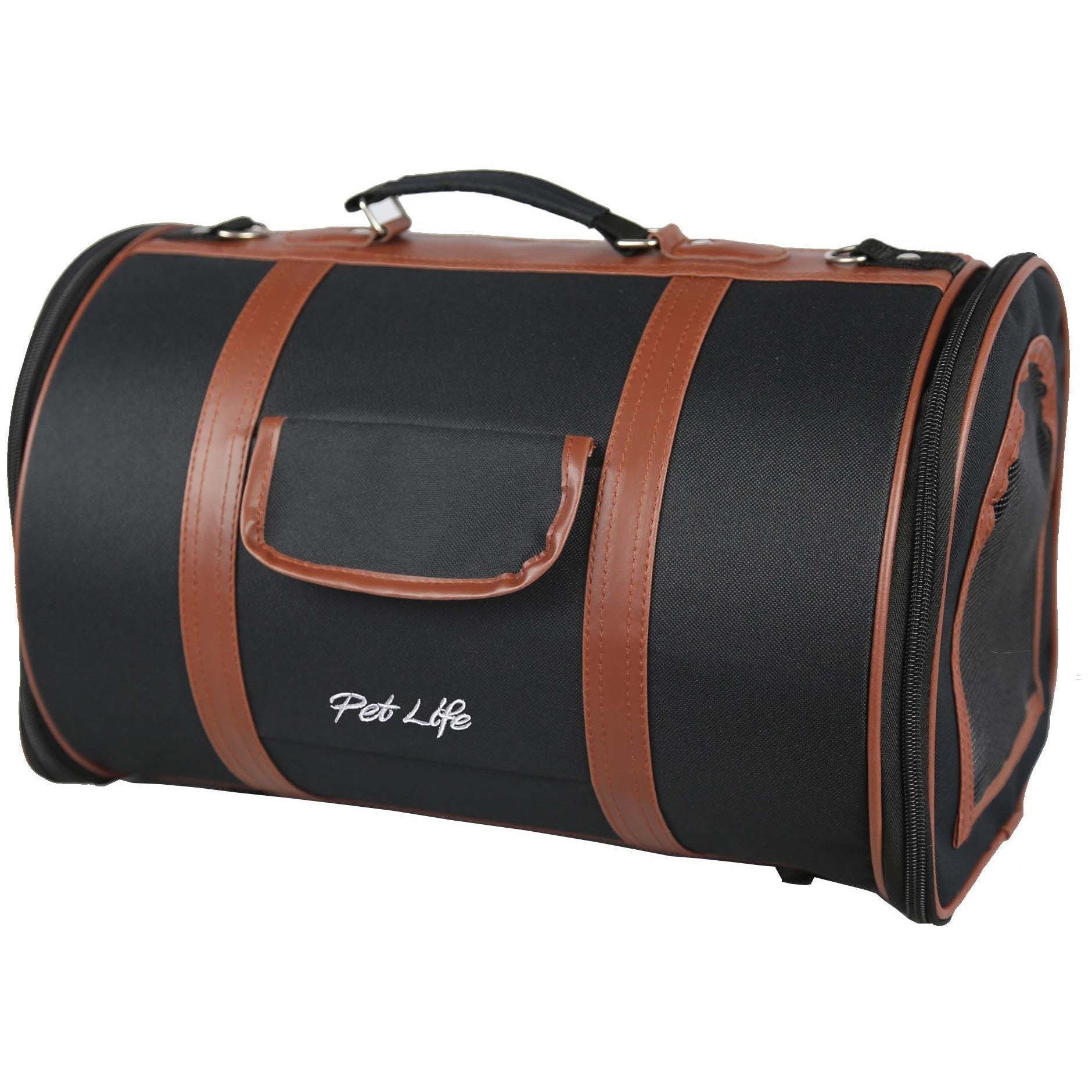 Bark Avenue Cylindrical Airline Approved Fashion Designer Pet Carrier