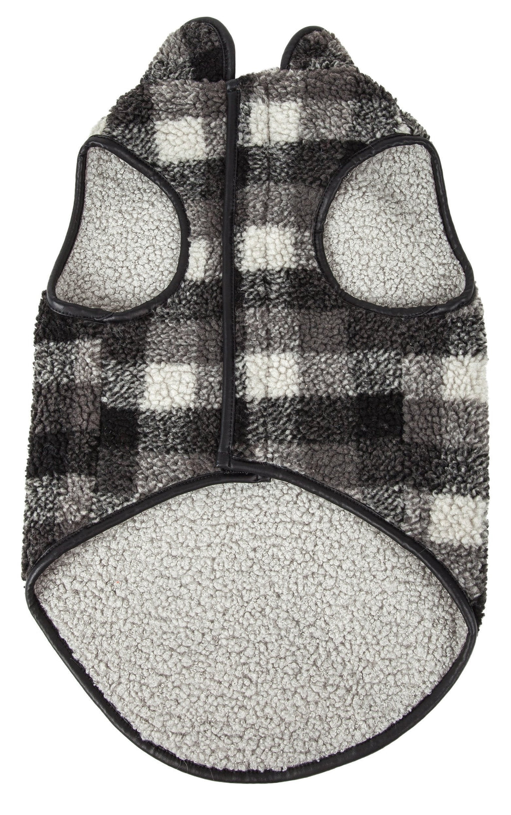 Black Boxer Classical Insulated Plaid Dog Coat
