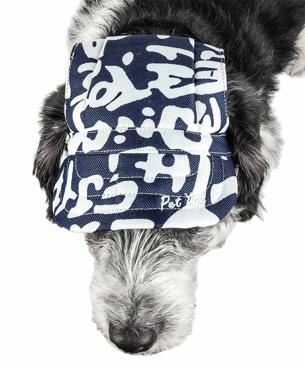 Bone Cappa Graffiti UV Protectant Adjustable Dog Hat Cap