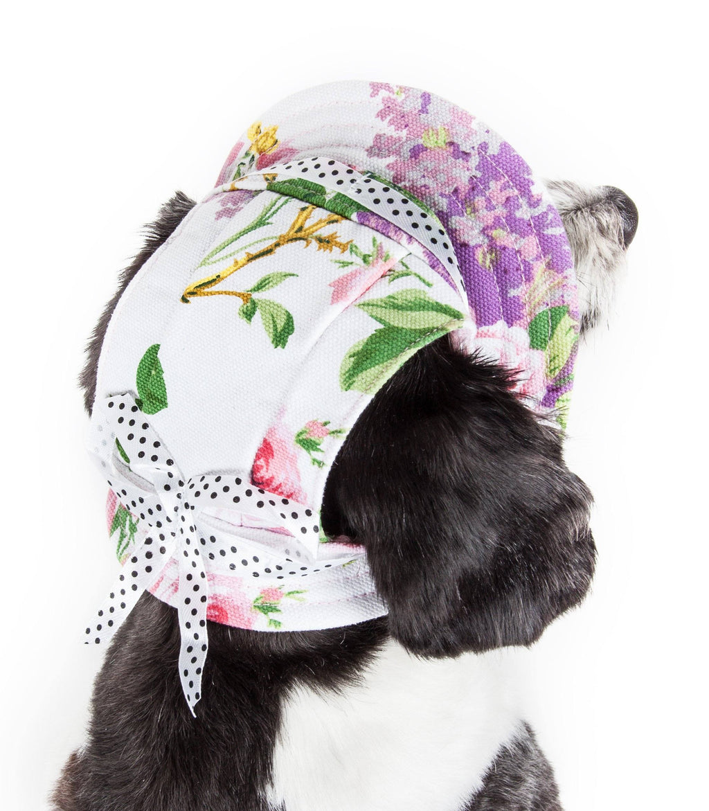 Botanic Bark Floral UV Protectant Canopy Brimmed Dog Hat Cap