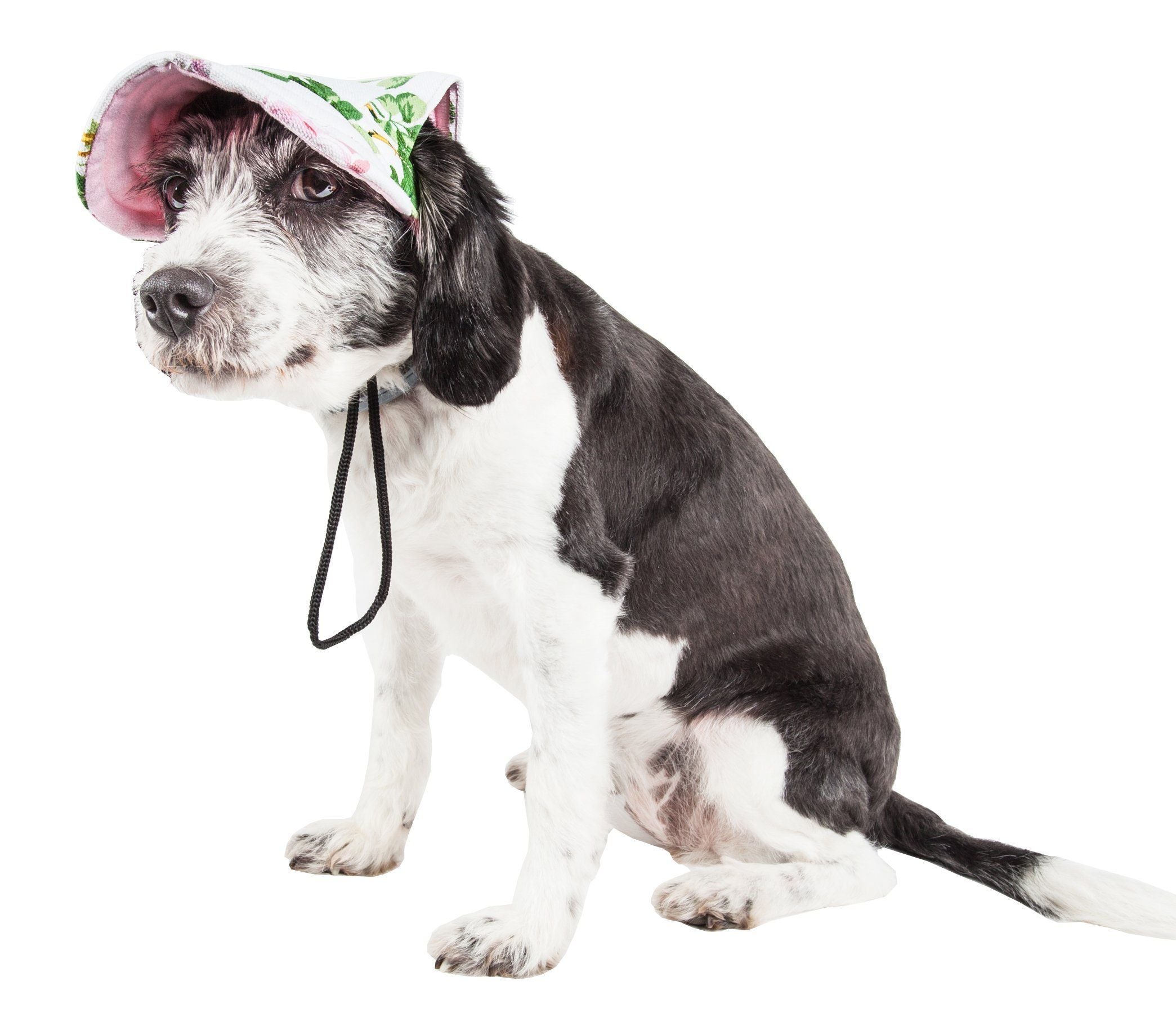 Botanic Bark Floral UV Protectant Adjustable Dog Hat Cap