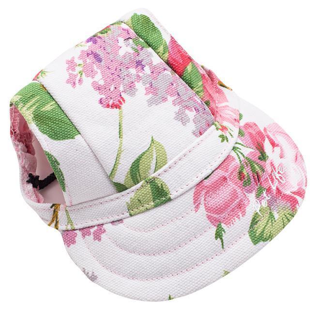 Botanic Bark Floral UV Protectant Adjustable Dog Hat Cap