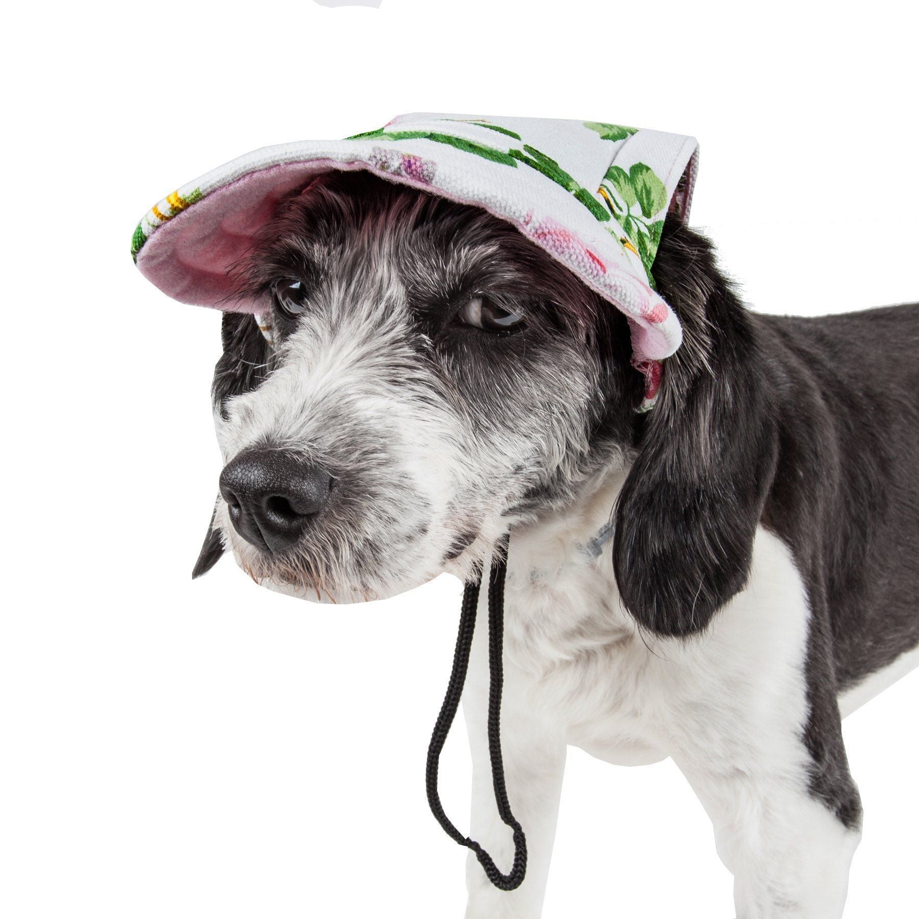 Botanic Bark Floral UV Protectant Adjustable Dog Hat Cap