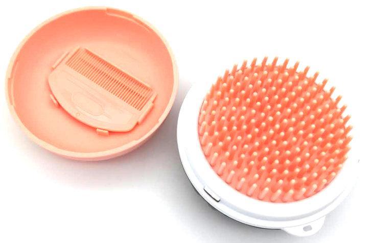 Bravel 3-in-1 Travel Pocketed Dual Grooming Brush and Pet Comb