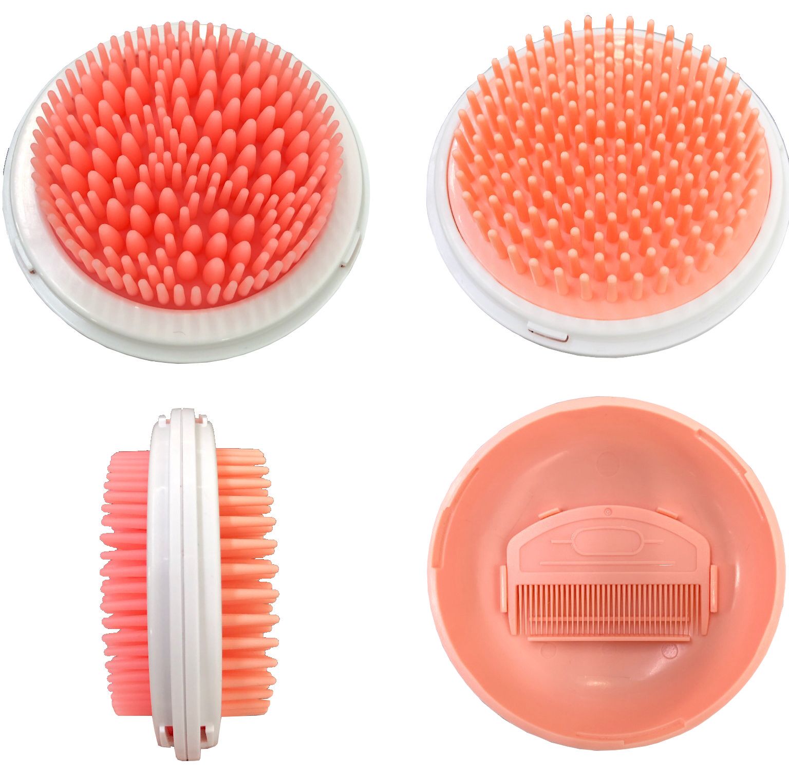 Bravel 3-in-1 Travel Pocketed Dual Grooming Brush and Pet Comb