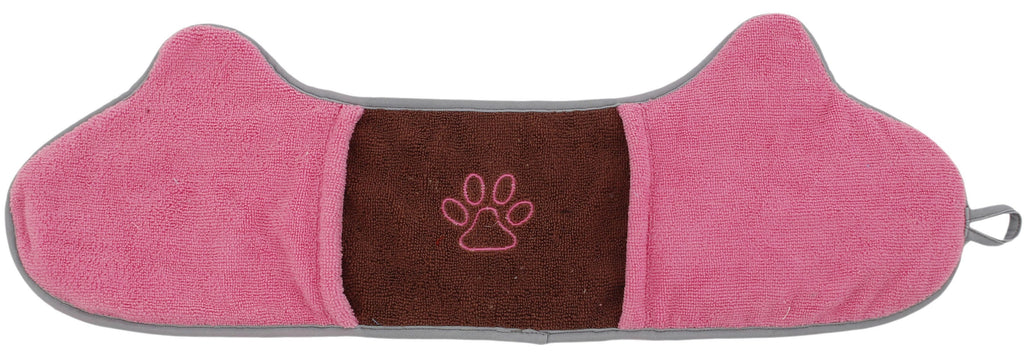 Bryer 2-in-1 Hand-Inserted Microfiber Pet Grooming Towel and Brush