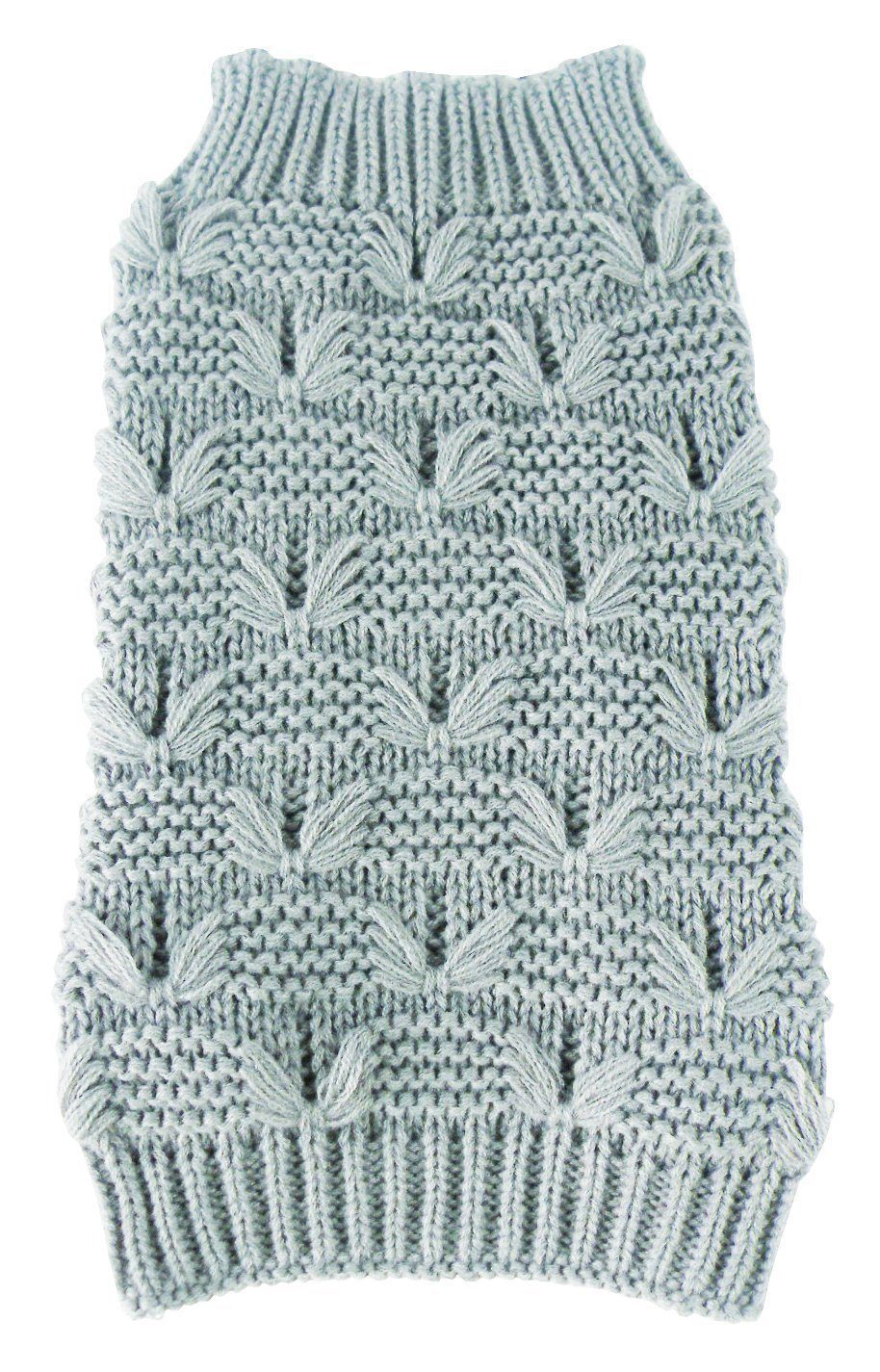 Butterfly Stitched Heavy Cable Knitted Fashion Turtle Neck Dog Sweater