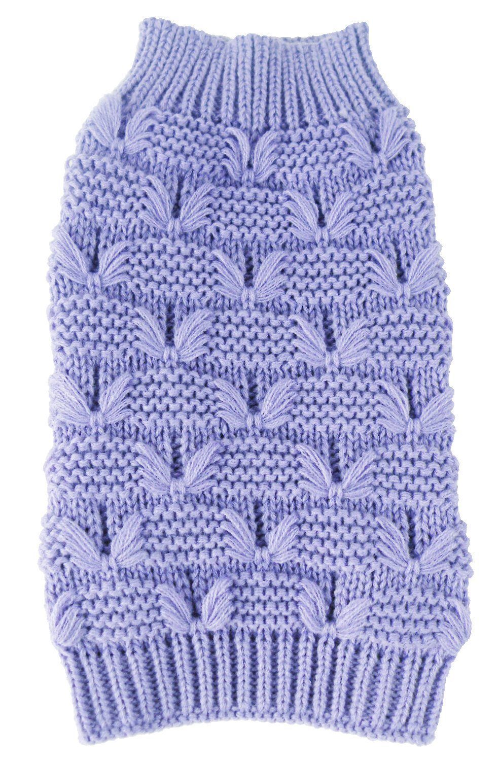 Butterfly Stitched Heavy Cable Knitted Fashion Turtle Neck Dog Sweater