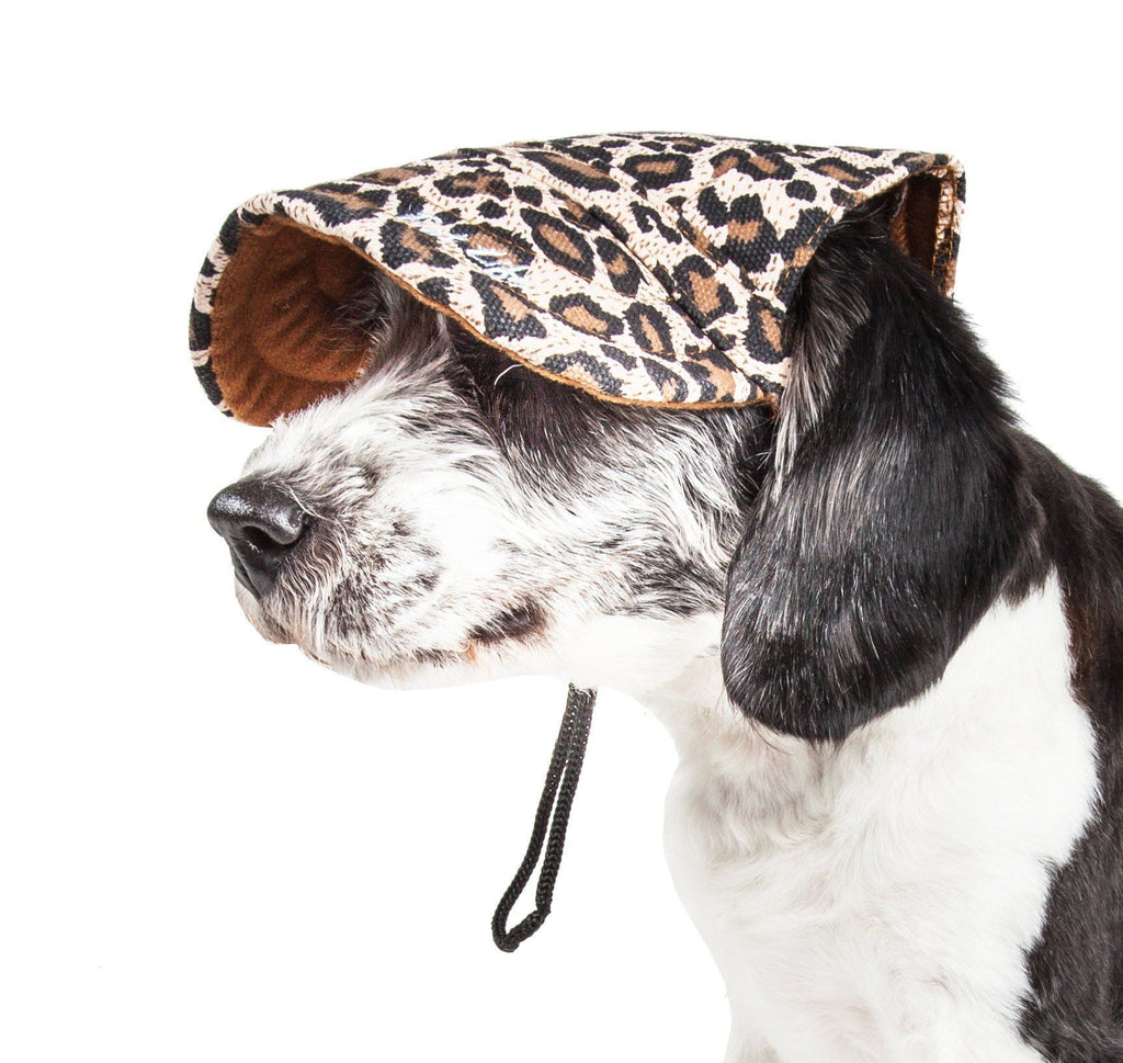 Cheetah Bonita UV Protectant Adjustable Dog Hat Cap