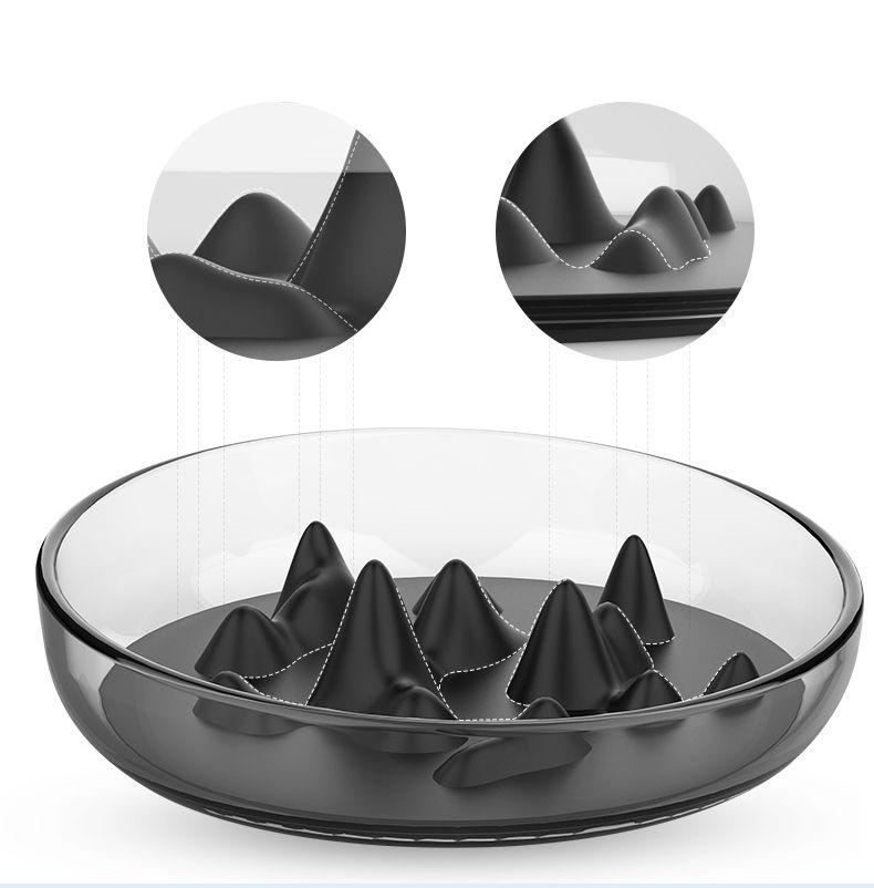 Cirlicue Mountain Shaped Modern Slow Feeding Pet Bowl
