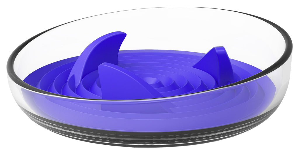 Cirlicue Shark Fin Shaped Modern Slow Feeding Pet Bowl