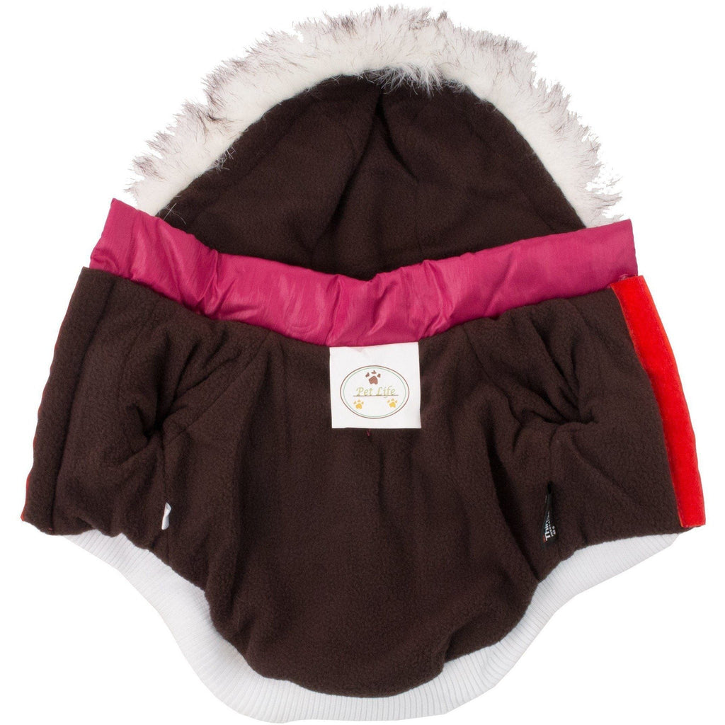 Classic Metallic Fashion 3M Insulated Dog Coat Parka with Removable Hood