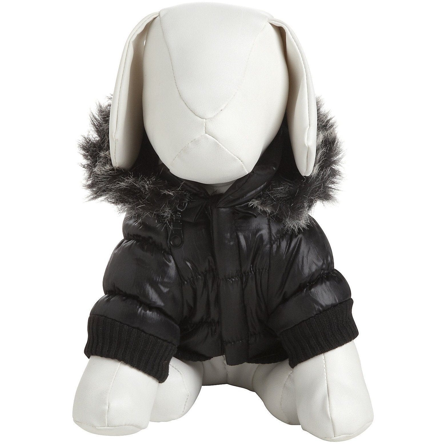 Classic Metallic Fashion 3M Insulated Dog Coat Parka with Removable Hood – Solid Colors