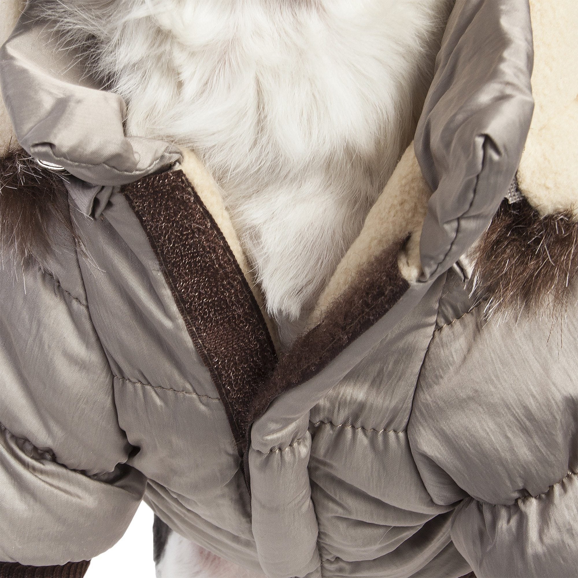 Classic Metallic Fashion 3M Insulated Dog Coat Parka with Removable Hood – Solid Colors