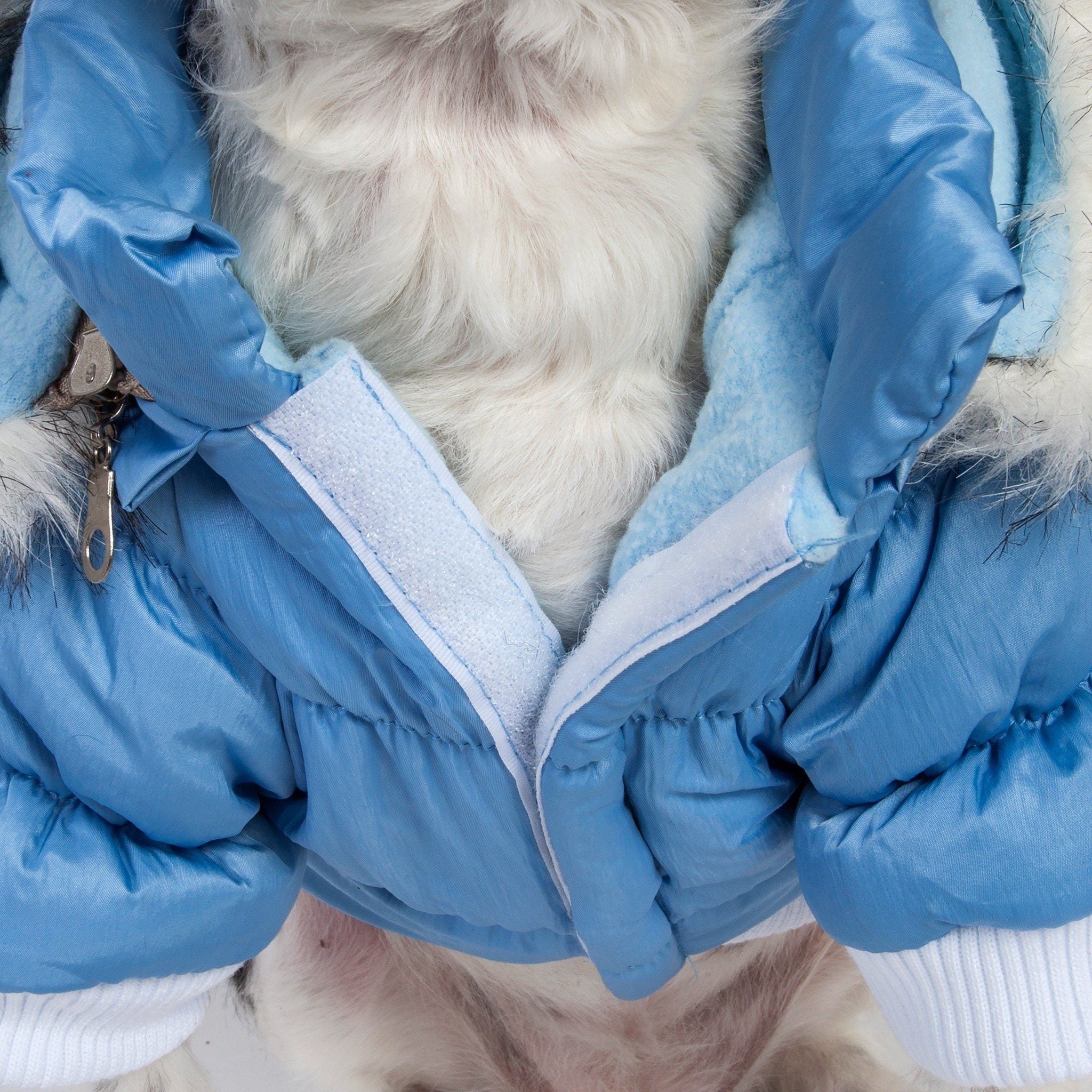 Classic Metallic Fashion 3M Insulated Dog Coat Parka with Removable Hood – Solid Colors