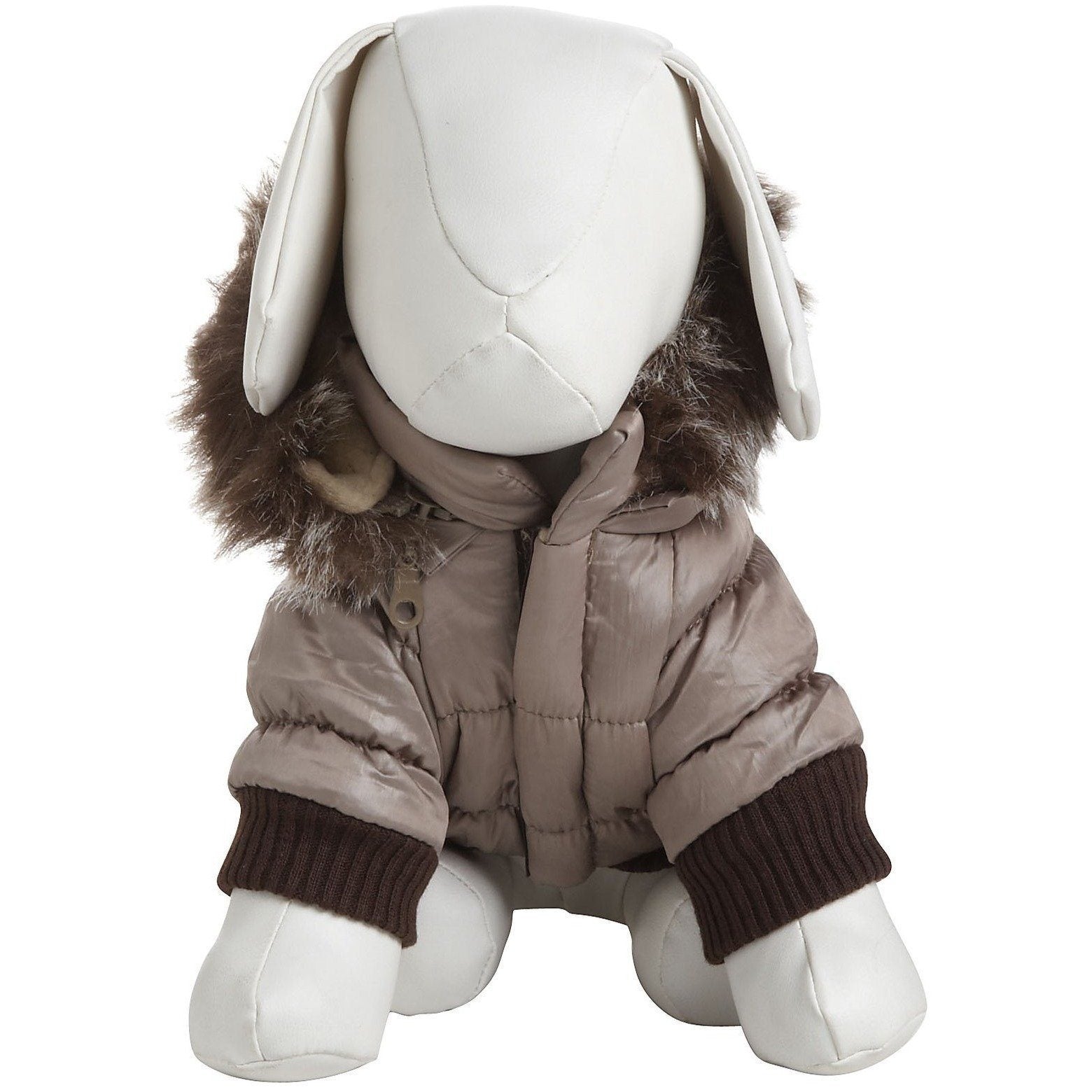 Classic Metallic Fashion 3M Insulated Dog Coat Parka with Removable Hood – Solid Colors