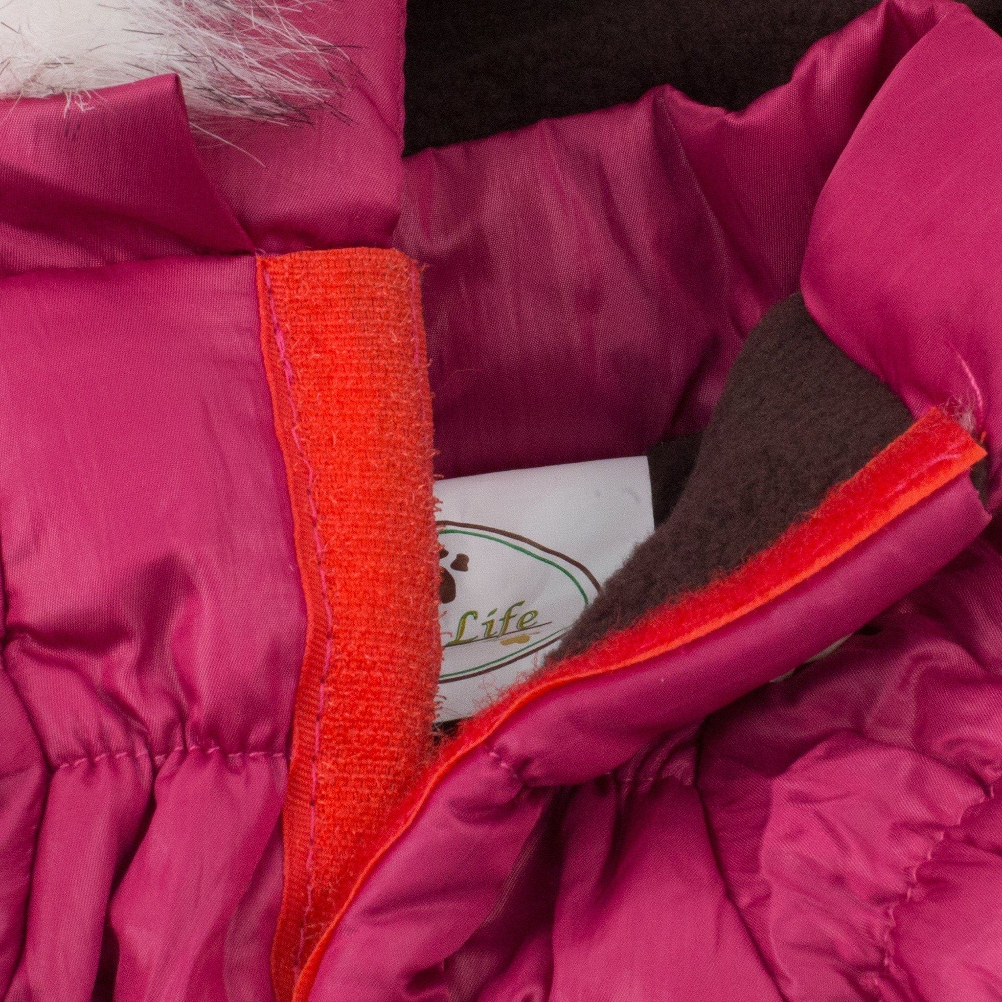 Classic Metallic Fashion 3M Insulated Dog Coat Parka with Removable Hood – Solid Colors