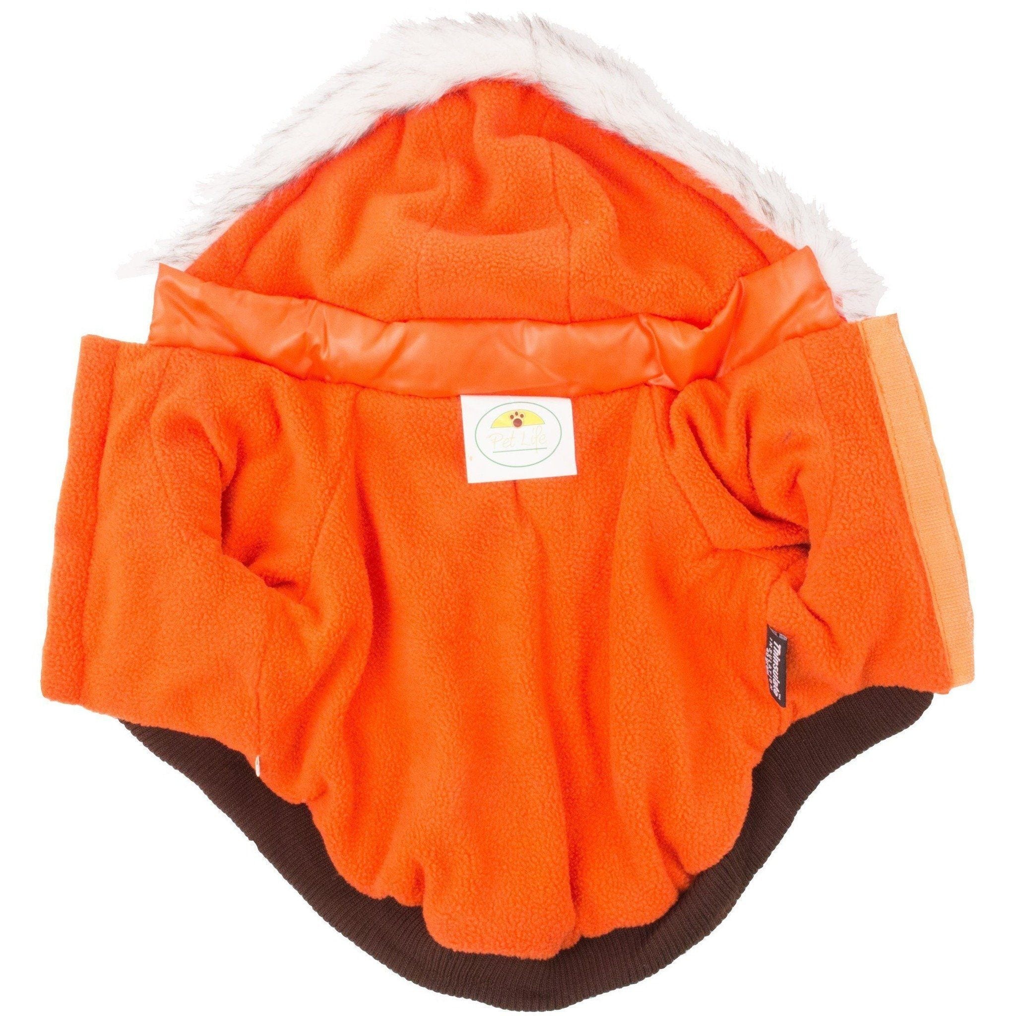Classic Metallic Fashion 3M Insulated Dog Coat Parka with Removable Hood