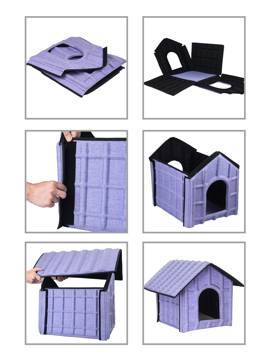 Collapsi-Pad Folding Lightweight Travel Pet House with Inner Mat