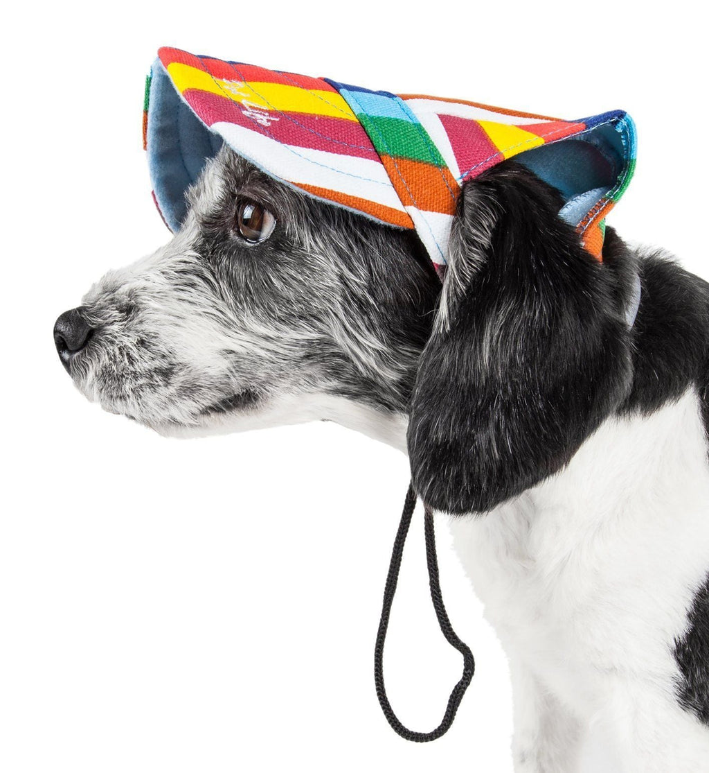 Colorfur Floral UV Protectant Adjustable Dog Hat Cap