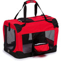 Deluxe 360 Vista View Zippered Soft Folding Dog Crate with Removable Bowl and Pop-Out Tray