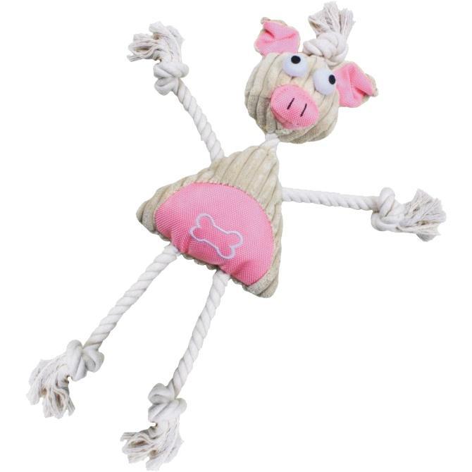 Doll Mannequin Natural Jute and Rope Squeak Dog Toy
