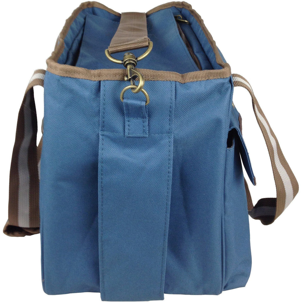 Dual Snap Pocketed Fashion Designer Canvas Travel Pet Dog Carrier