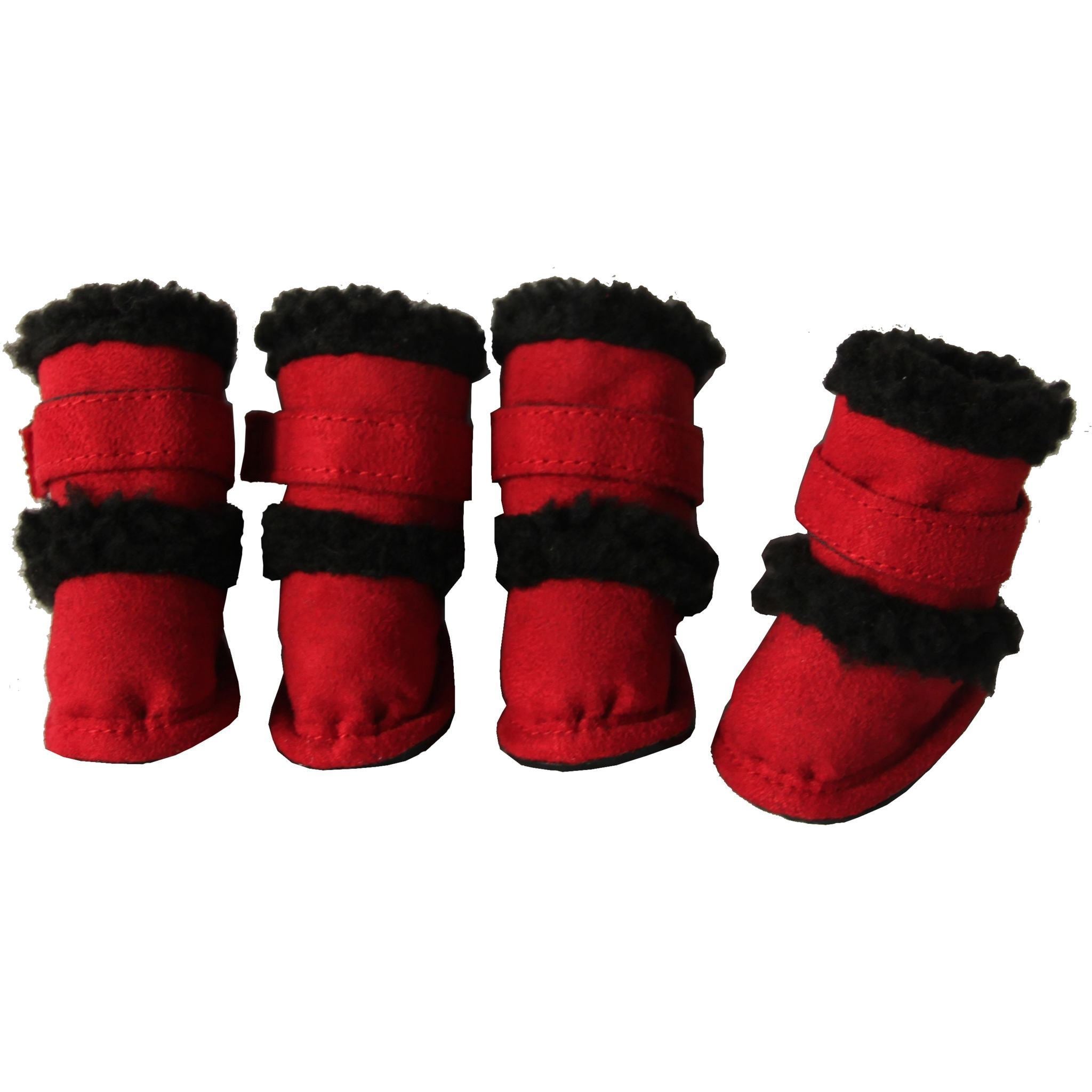 Pet Life ® 'Duggz' 3M Insulated Winter Fashion Dog Shoes Booties - Set of 4