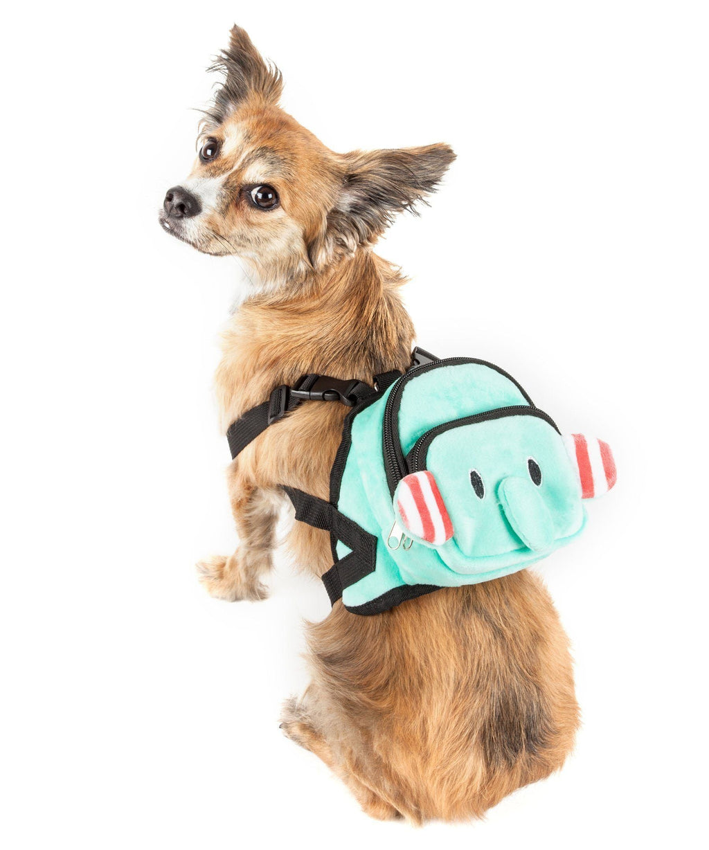 Dumbone Dual-Pocketed Animated Dog Harness Backpack