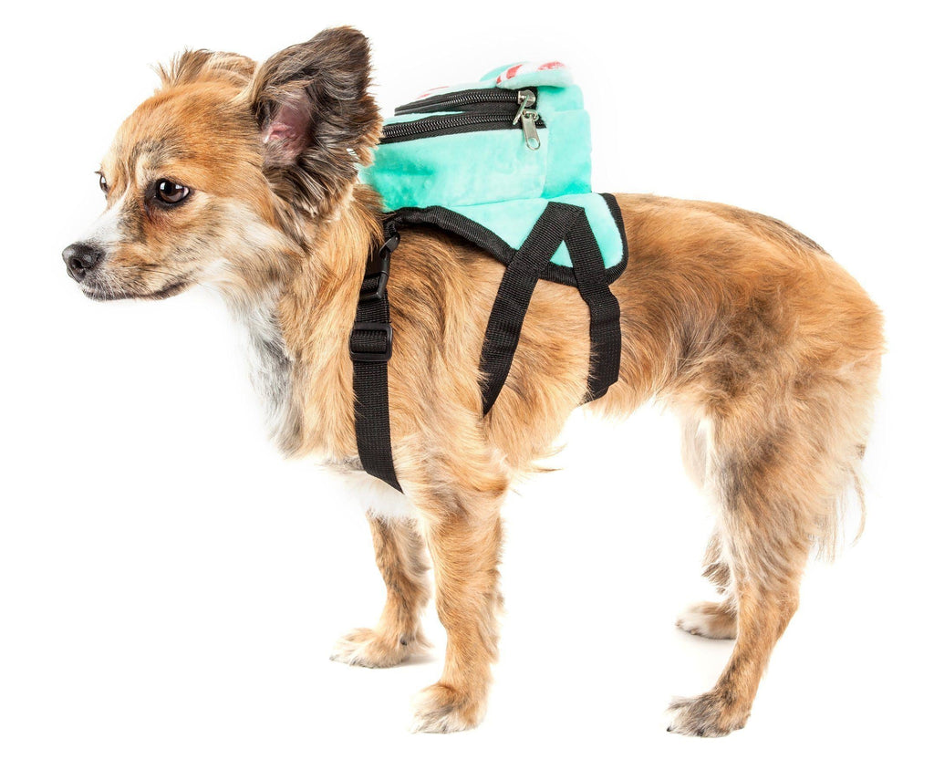 Dumbone Dual-Pocketed Animated Dog Harness Backpack