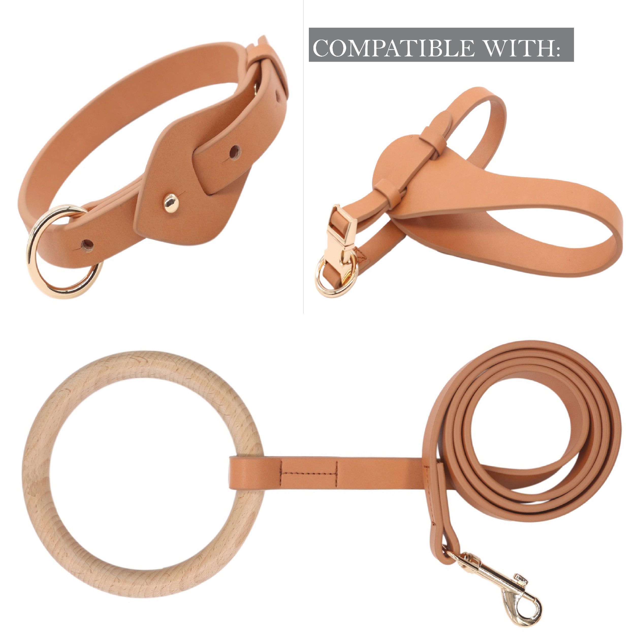 Ever-Craft Boutique Adjustable Designer Leather Dog Collar