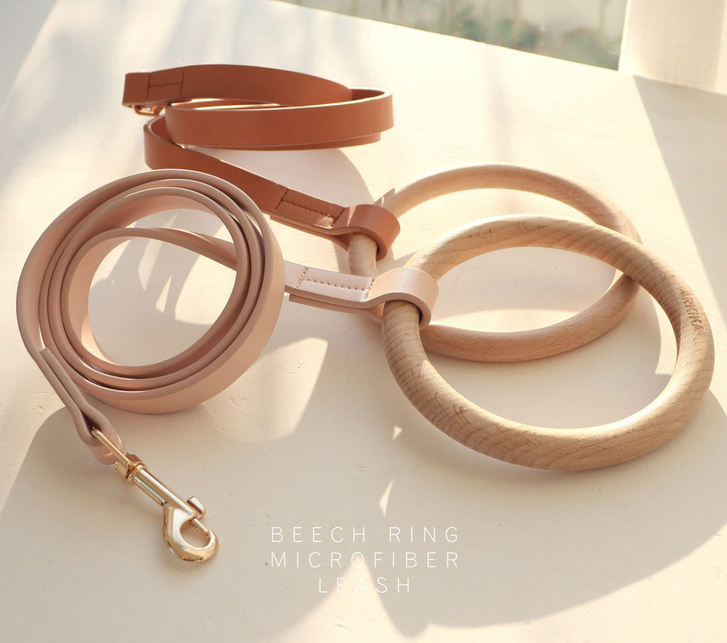 Ever-Craft Boutique Beechwood and Leather Designer Dog Leash