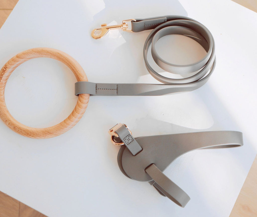 Ever-Craft Boutique Beechwood and Leather Designer Dog Leash