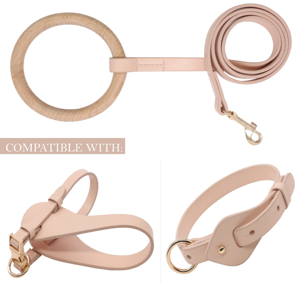 Ever-Craft Boutique Beechwood and Leather Designer Dog Leash