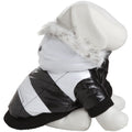 Fashion Striped 3M Insulated Ultra-Plush Dog Parka Coat with Removable Hood