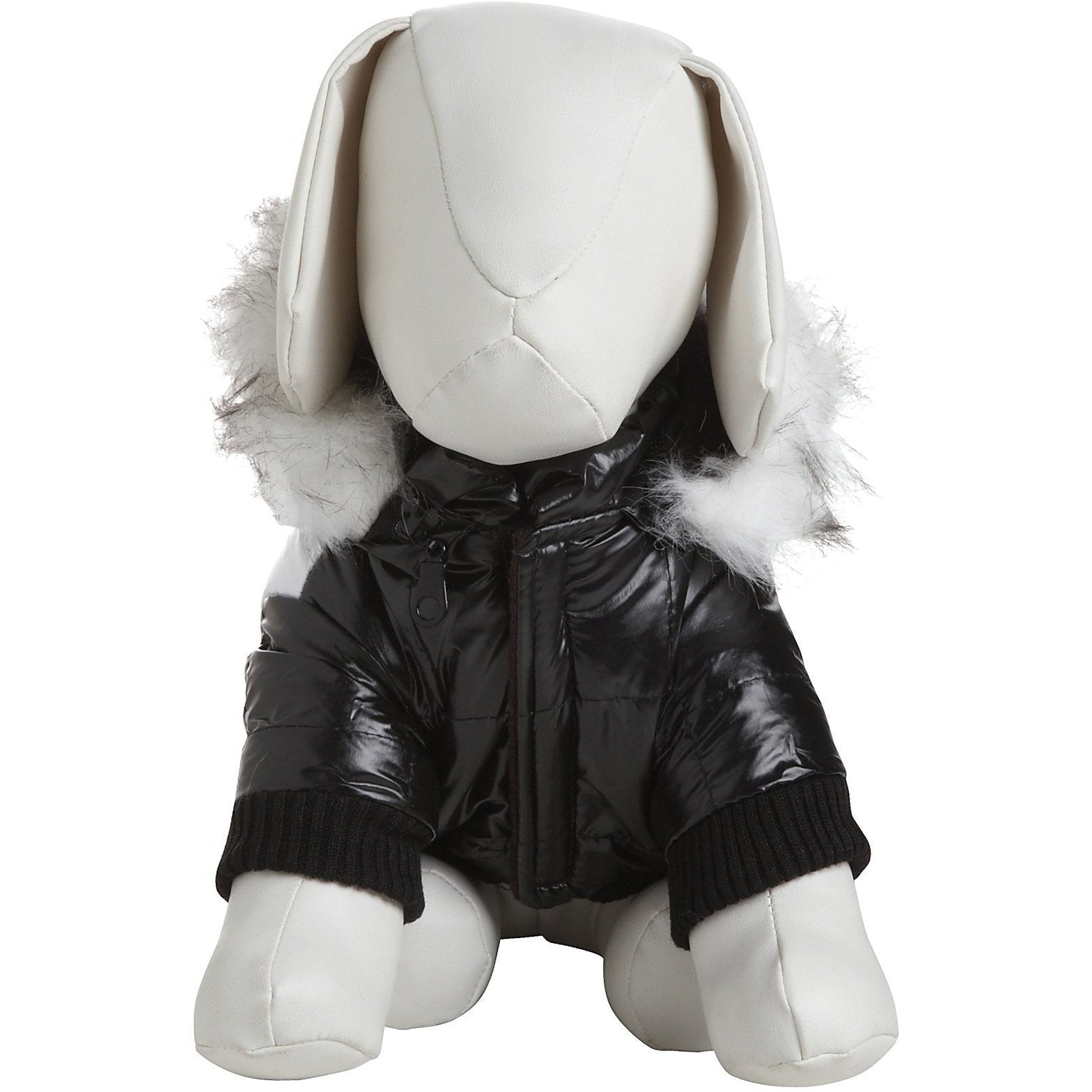 Fashion Striped 3M Insulated Ultra-Plush Dog Parka Coat with Removable Hood
