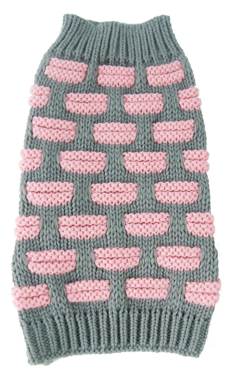 Fashion Weaved Heavy Knit Designer Ribbed Turtle Neck Dog Sweater