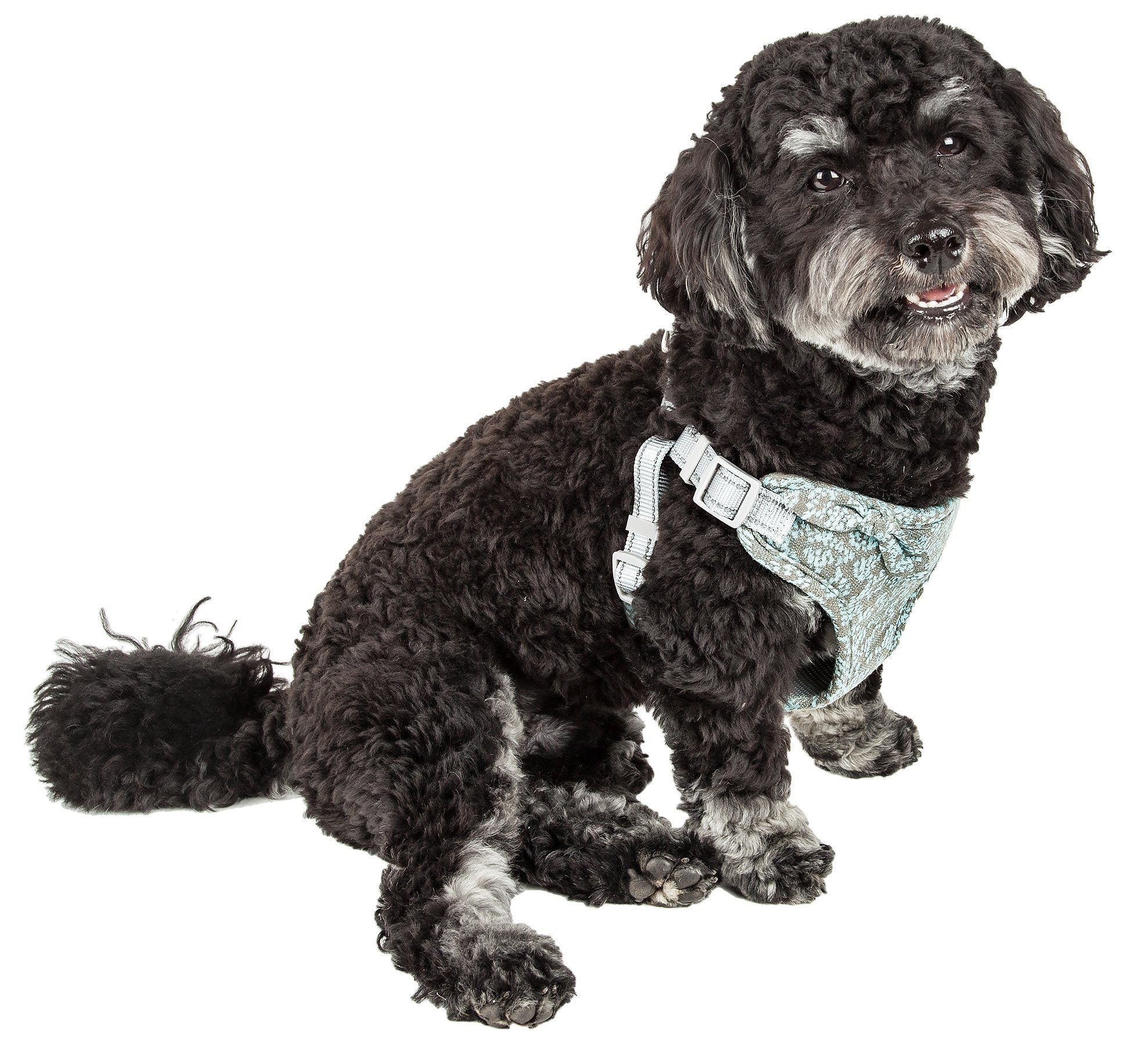 Fidomite Mesh Adjustable Dog Harness with Designer Bowtie