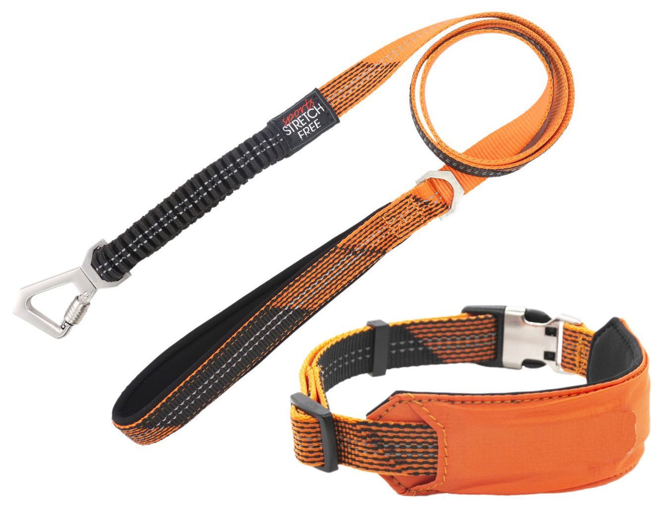 Geo-prene 2-in-1 Shock Absorbing Neoprene Reflective Dog Leash and Collar