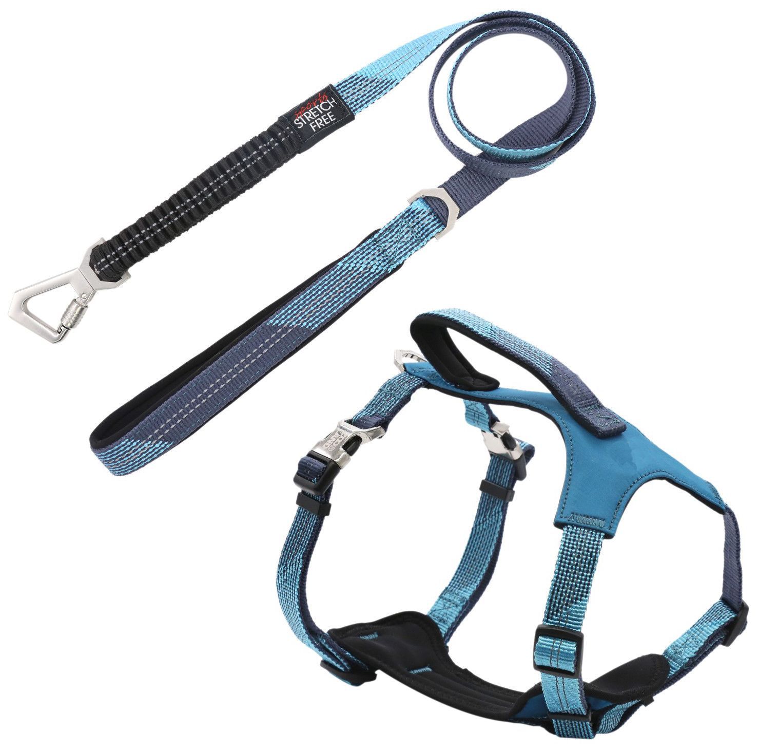 Geo-prene 2-in-1 Shock Absorbing Neoprene Reflective Dog Leash and Harness