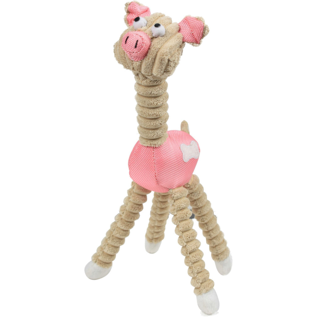Giraffe Cow All Natural Recyclable Jute Rope and Squeak Dog Toy