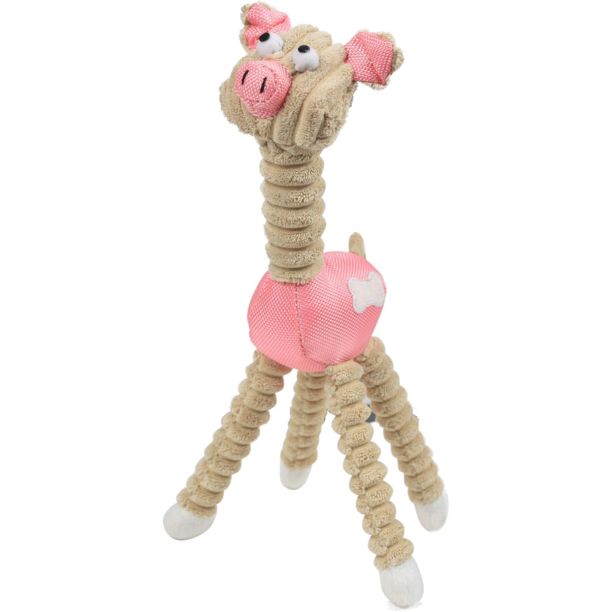 Giraffe Cow All Natural Recyclable Jute Rope and Squeak Dog Toy