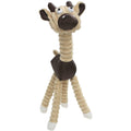 Giraffe Cow All Natural Recyclable Jute Rope and Squeak Dog Toy