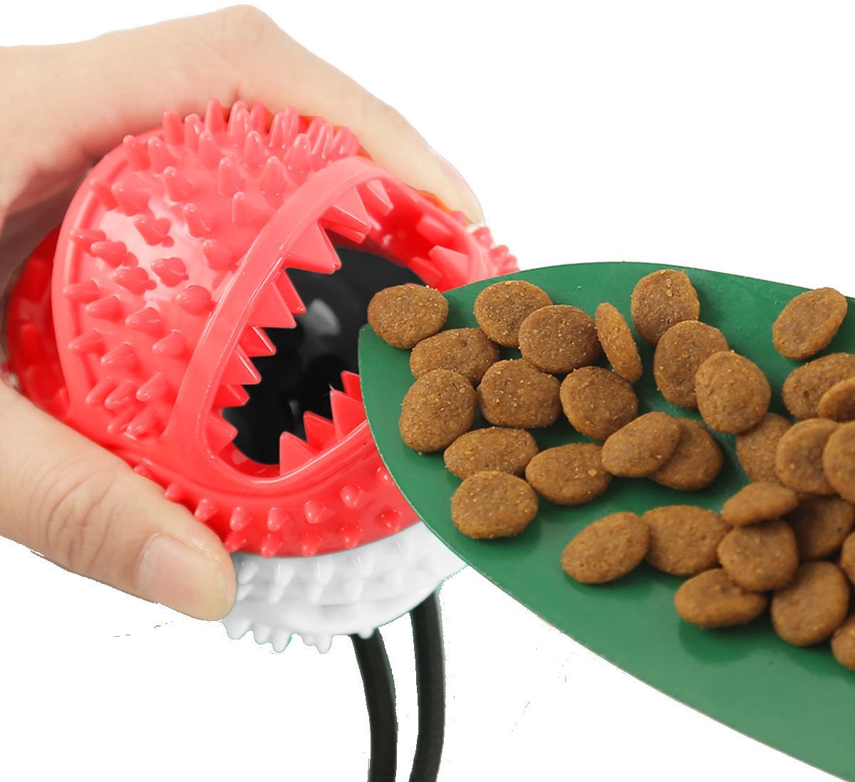 Grip N Play Treat Dispensing Ball Shaped Suction Cup Dog Toy